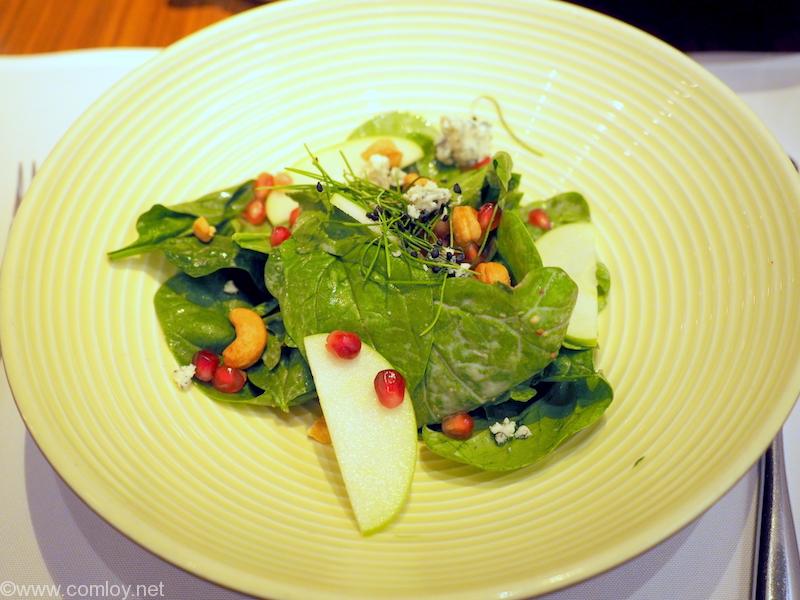 本日の朝食@キャセイパシフィック ファーストクラスラウンジ「The Heaven」 Baby Spinach Salada