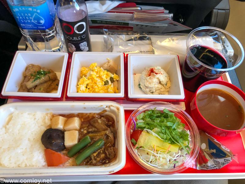日本航空 JL31 羽田 - バンコク エコノミークラス機内食