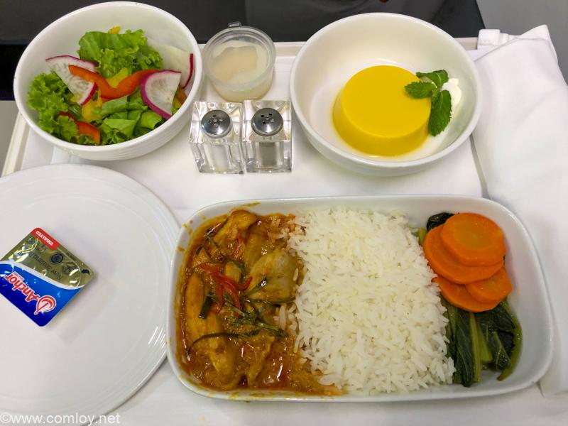 マレーシア航空 MH783 バンコク - クアラルンプール ビジネスクラス 機内食