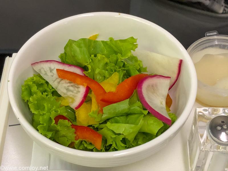 マレーシア航空 MH783 バンコク - クアラルンプール ビジネスクラス 機内食 Garden Salad Classic vinaigrette